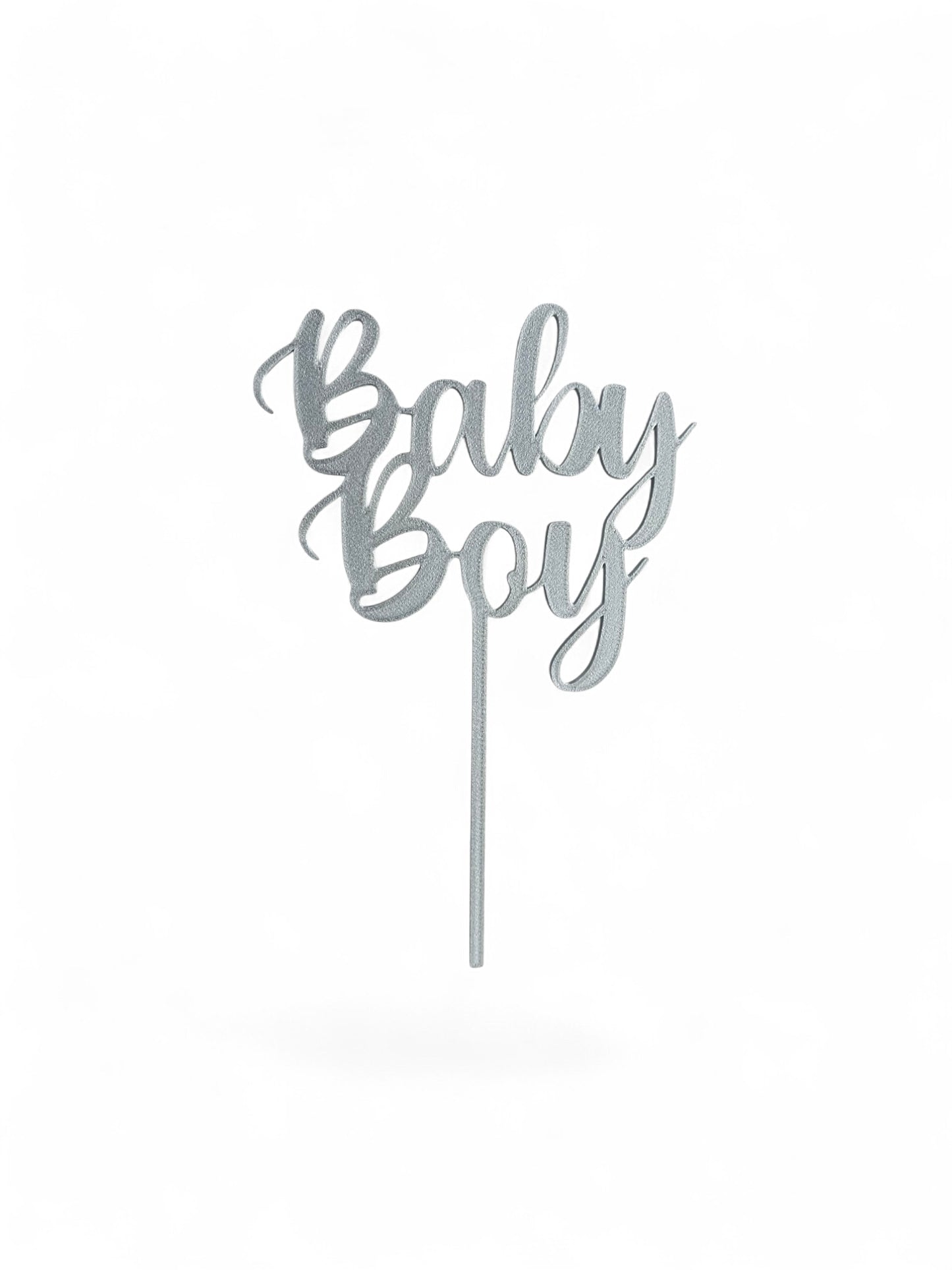 Cake Topper Baby Boy - Guld/Silver