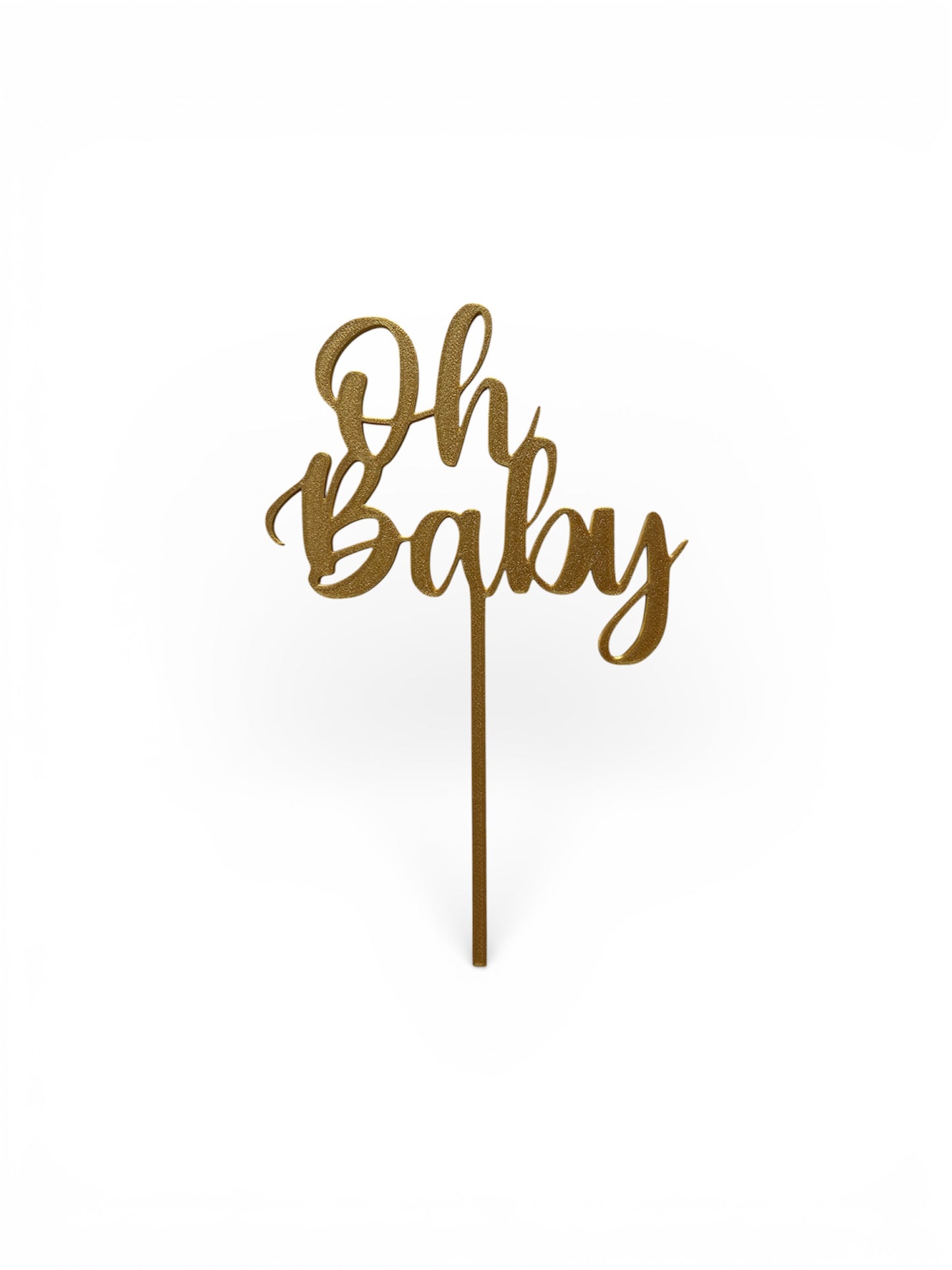 Cake Topper Oh Baby - Guld/Silver