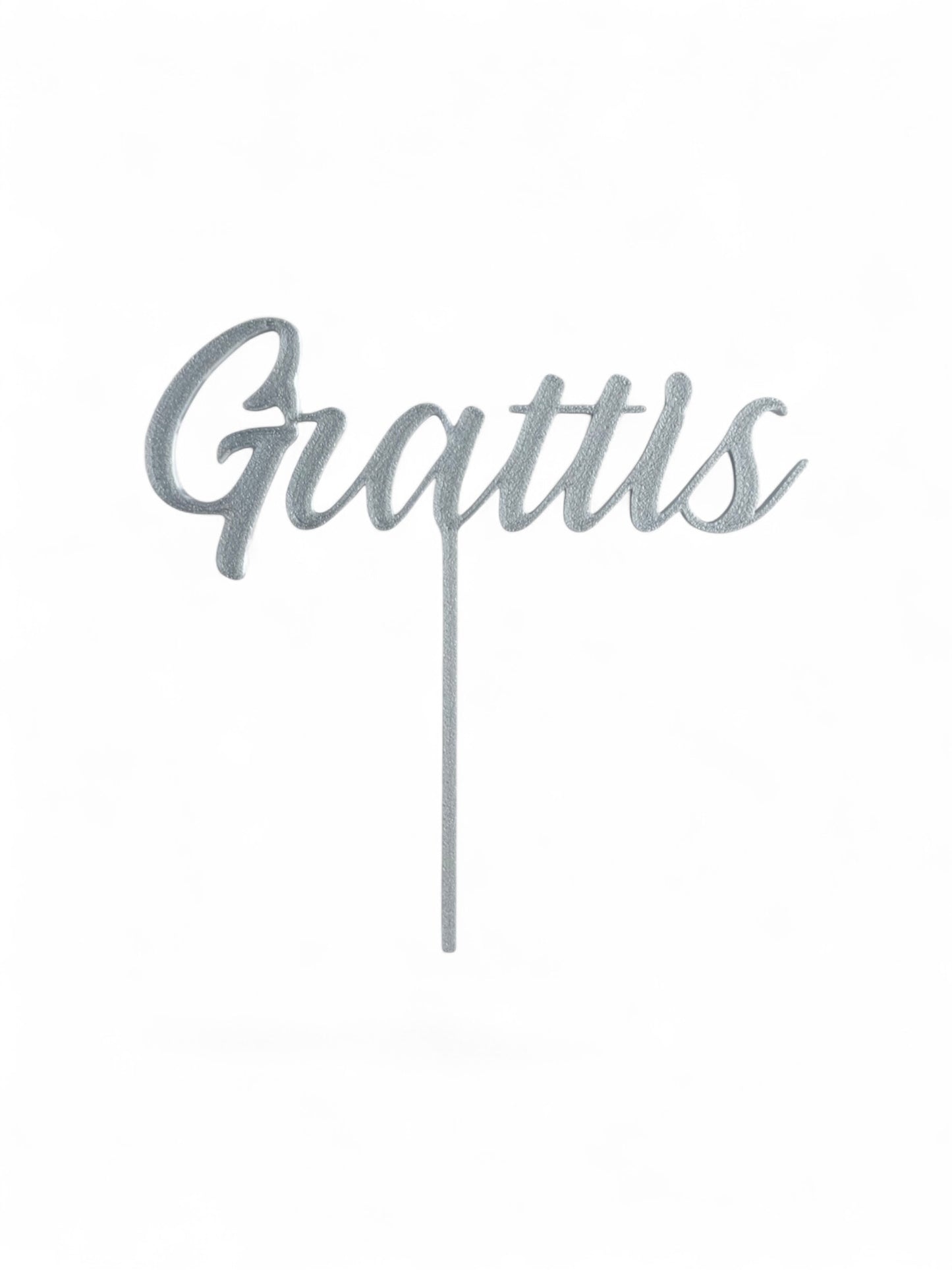 Cake Topper Grattis - Guld/Silver