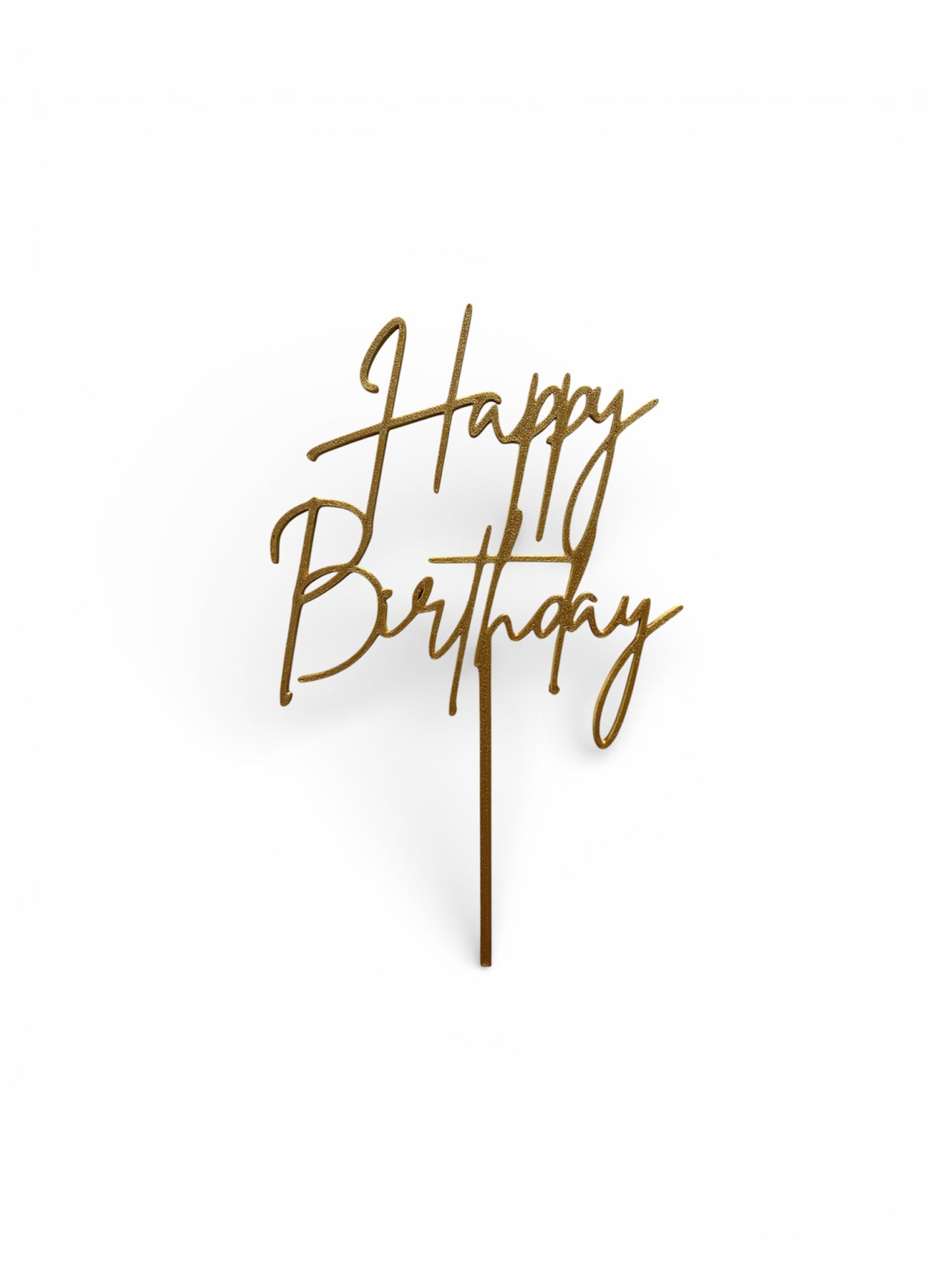 Cake Topper Happy Birthday- Guld