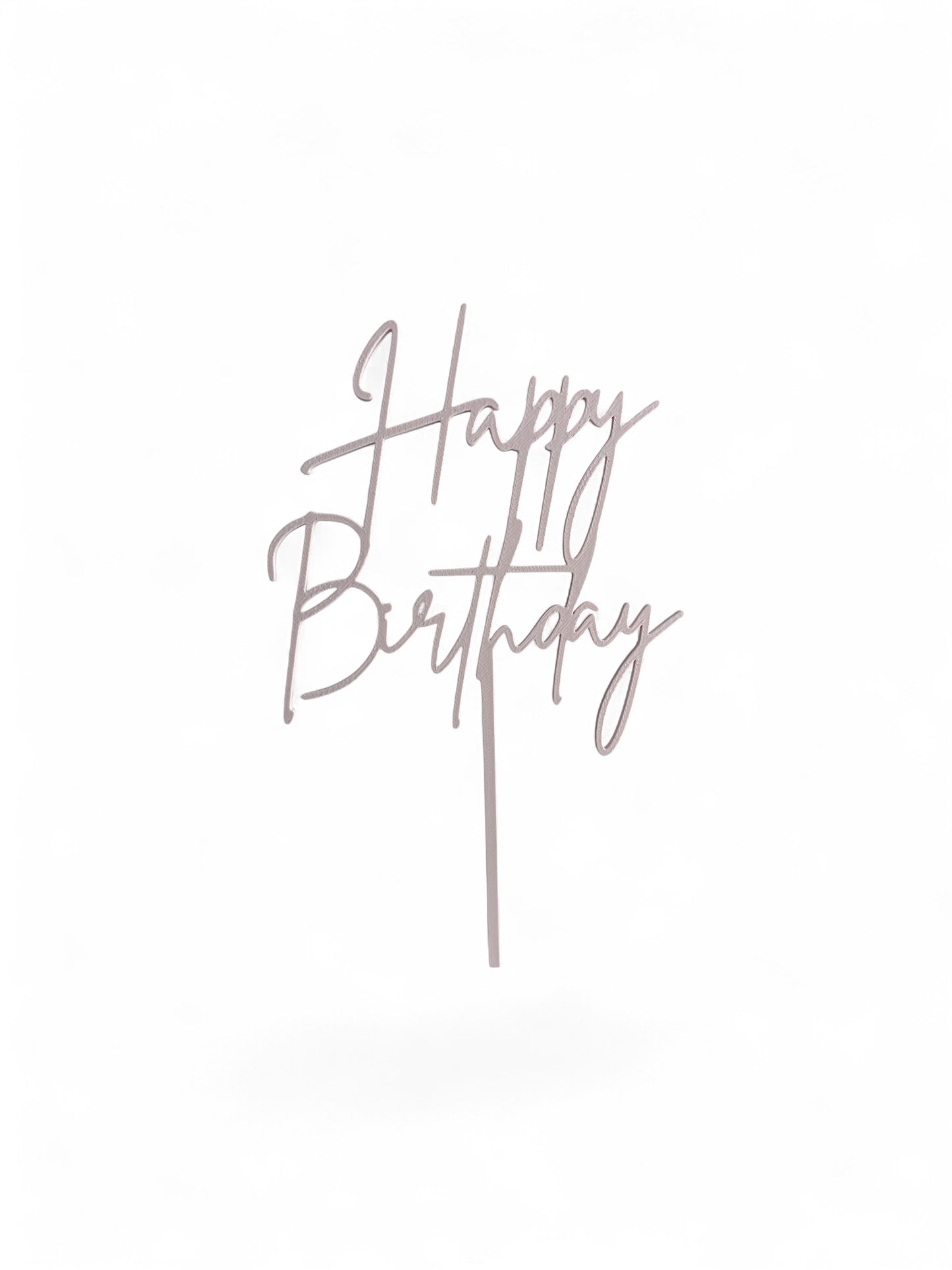 Cake Topper Happy Birthday - Rosa