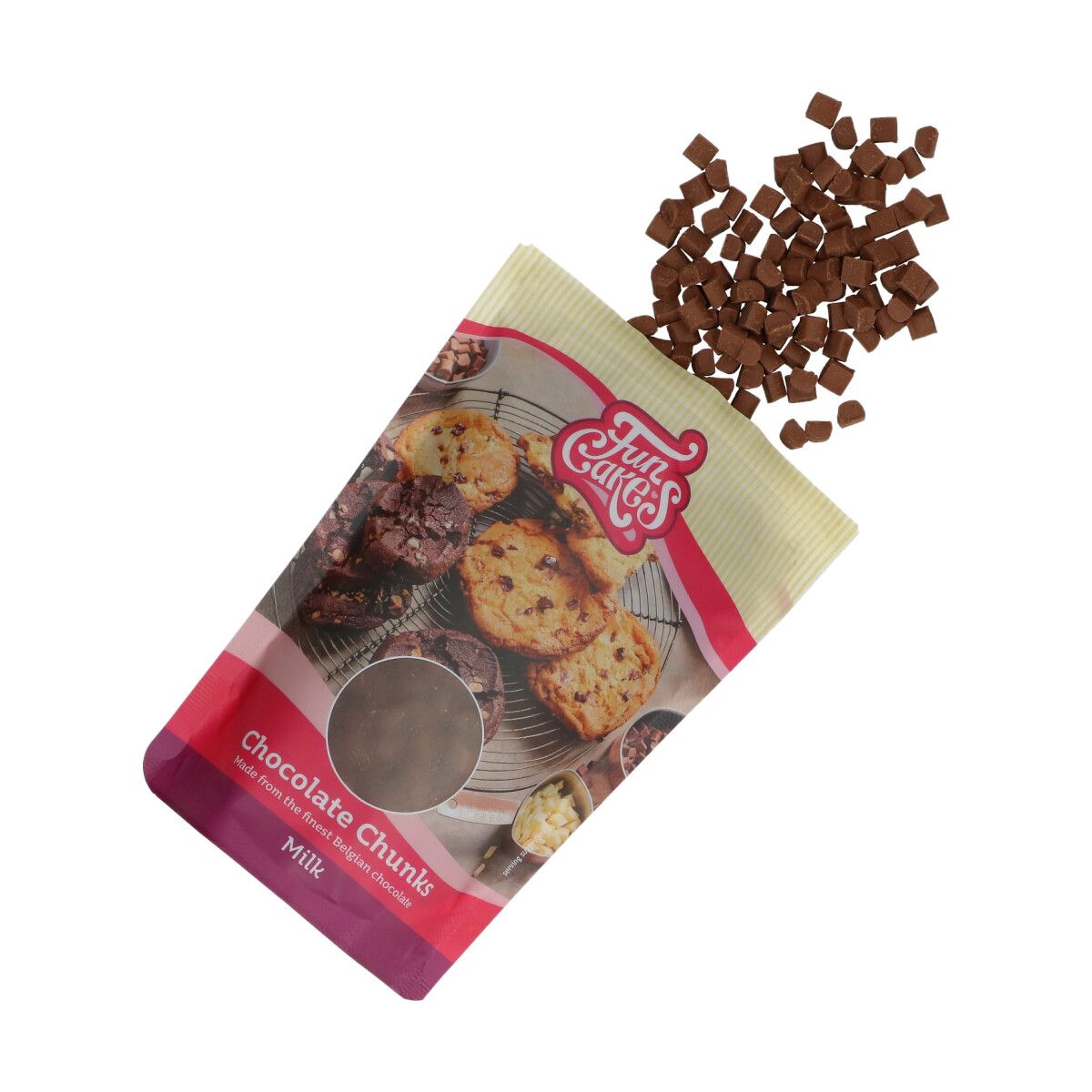 FunCakes Chocolate Chunks - Mjölkchoklad 350g