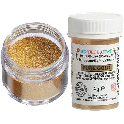 Sugarflair Ätbart Glitter Pulver - Pure Gold