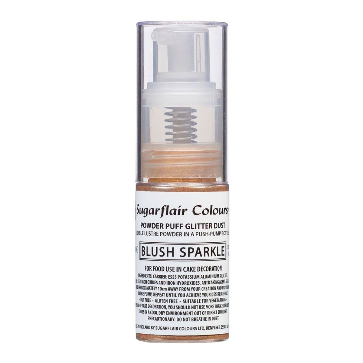 Sugarflair Ätbart Glitter Pump Spray - Blush Sparkle