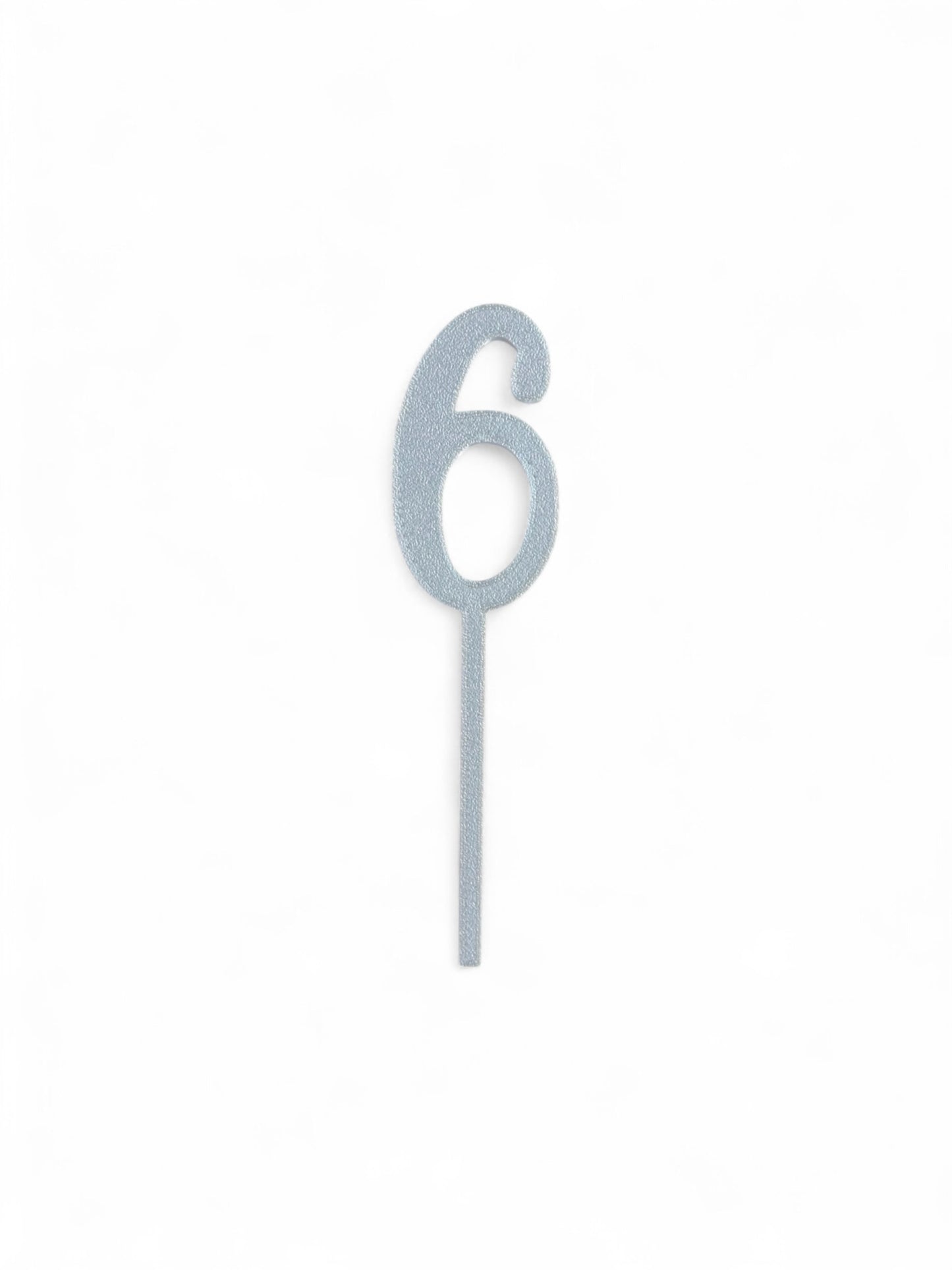 Cake Topper Siffra - 6 Guld/Silver