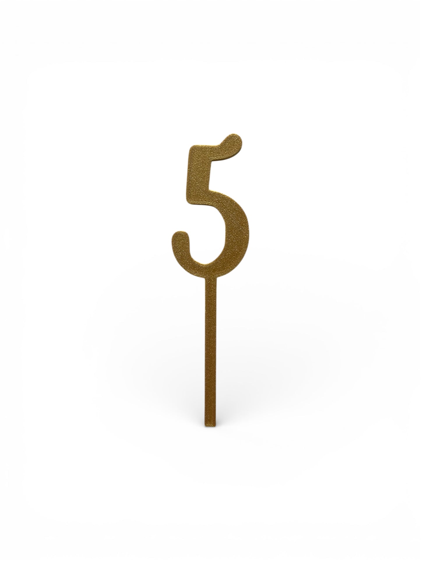 Cake Topper Siffra - 5 Guld/Silver