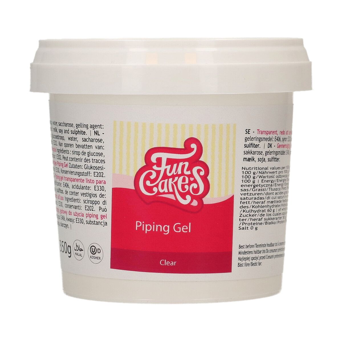 FunCakes Piping Gel 350g - Clear