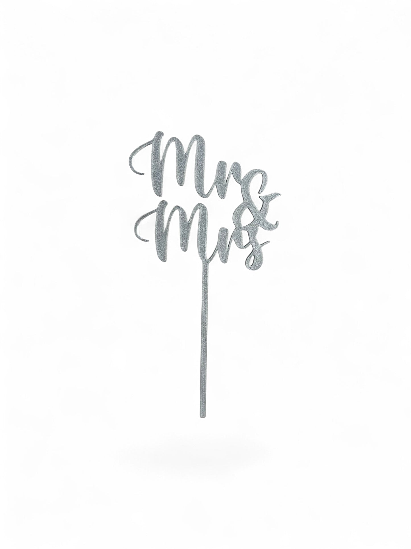 Cake Topper Mr & Mrs - Guld/Silver/Vit