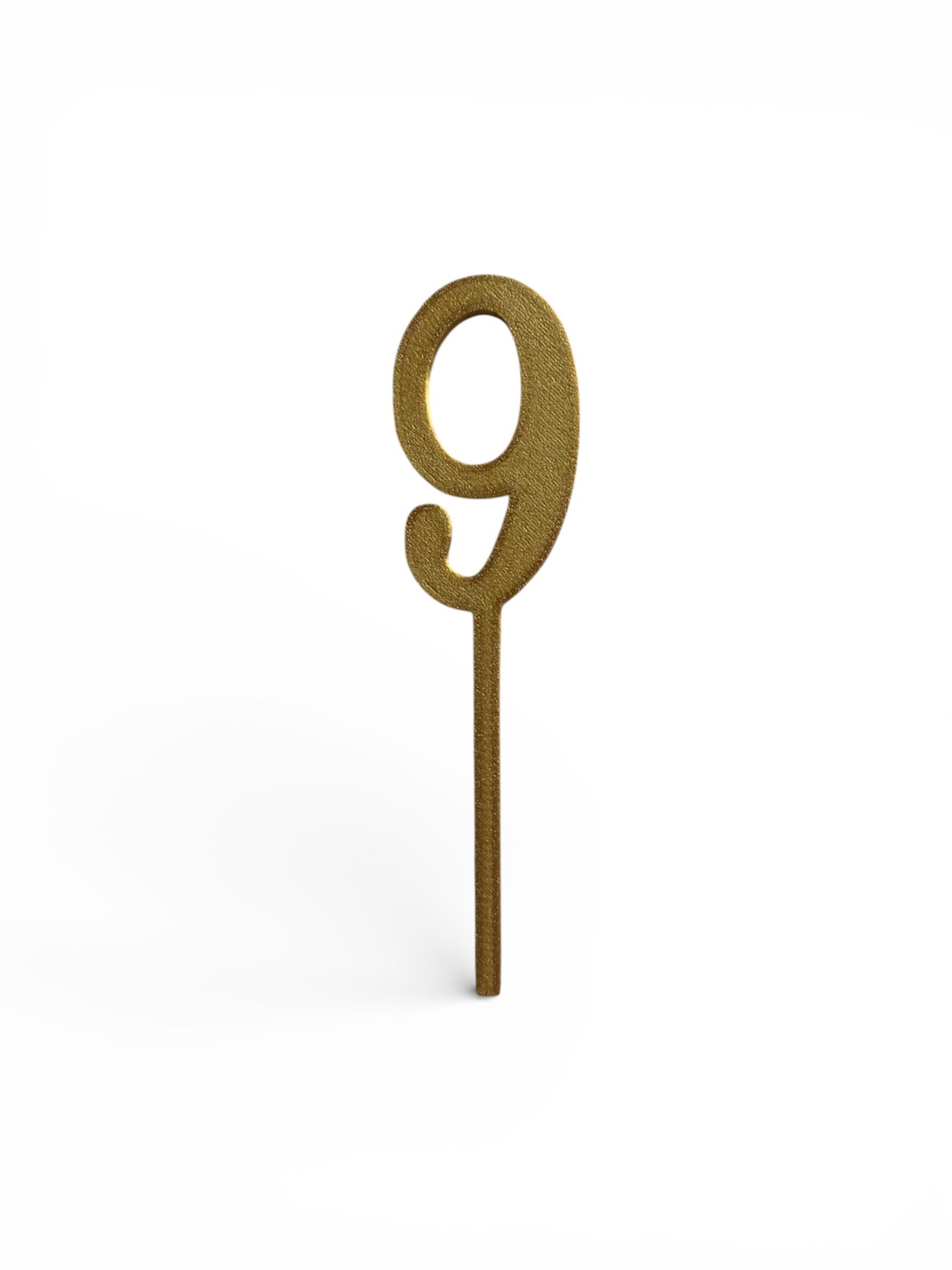 Cake Topper Siffra - 9 Guld/Silver