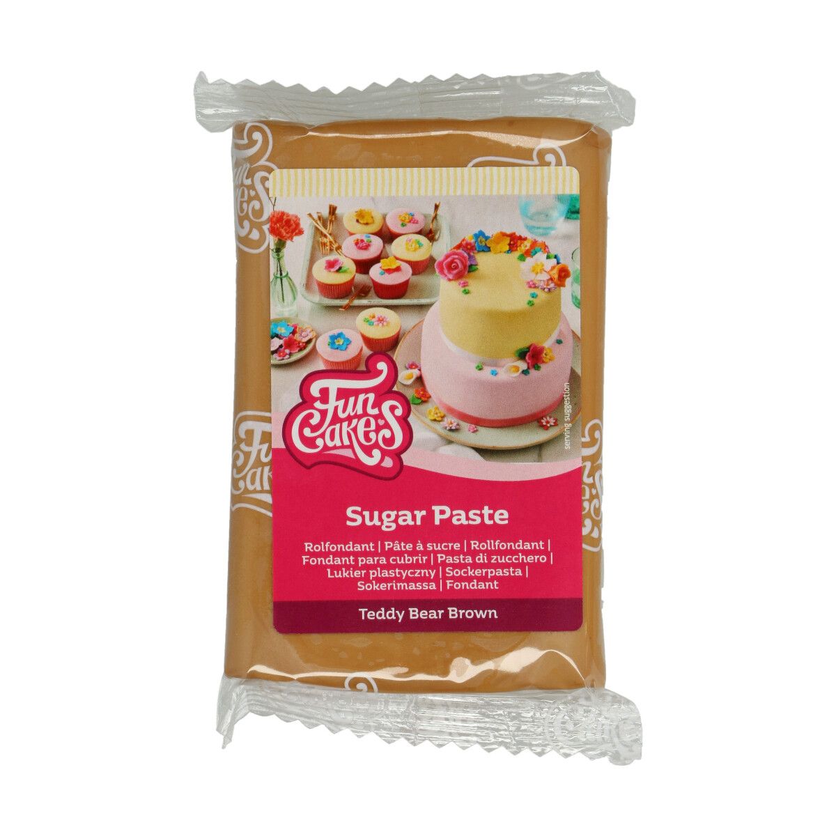 FunCakes Sockerpasta 250g - Teddy Bear Brown
