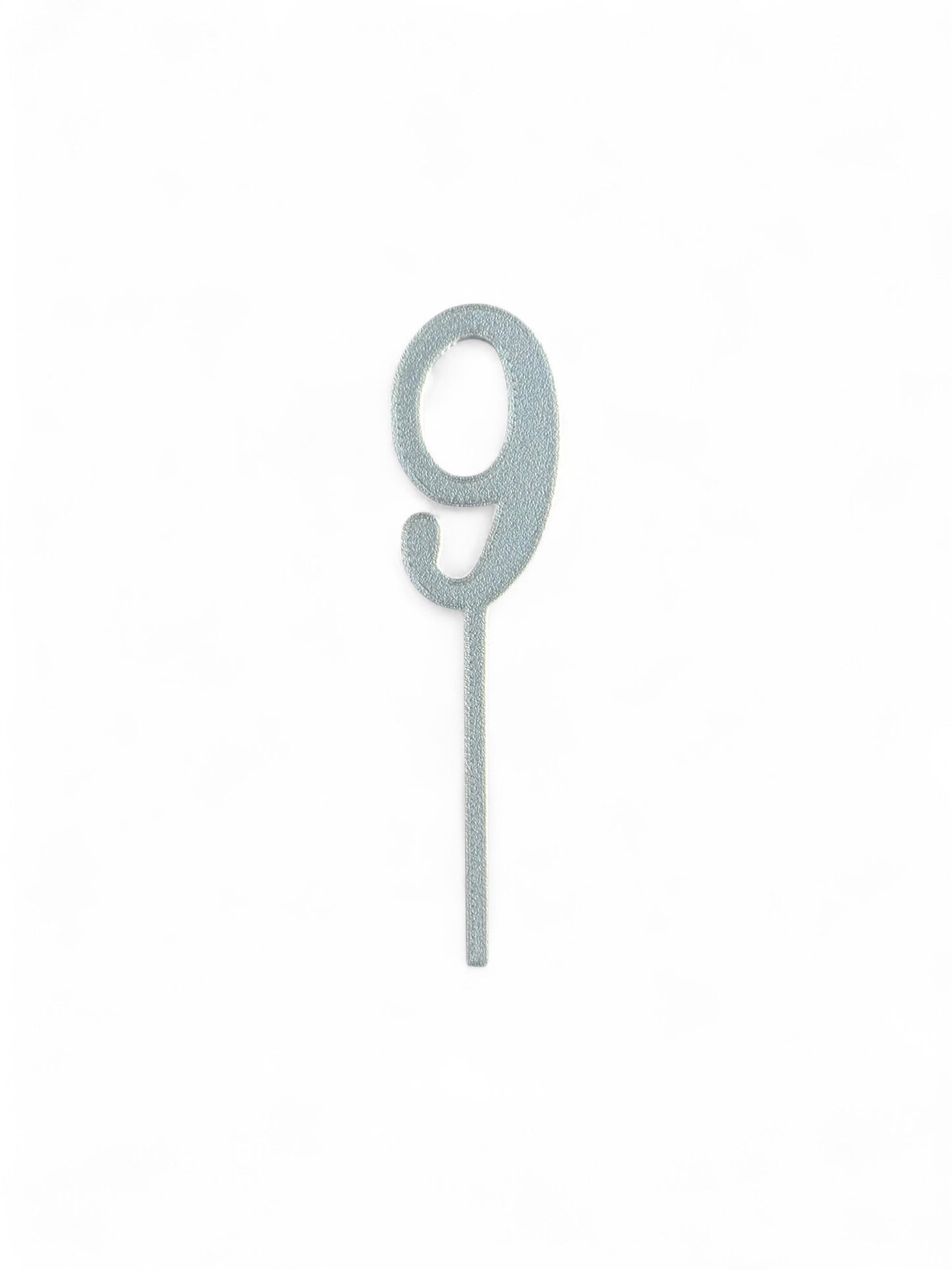 Cake Topper Siffra - 9 Guld/Silver