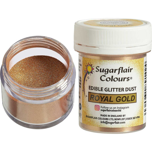 Sugarflair Ätbart Glitter Pulver - Royal Gold