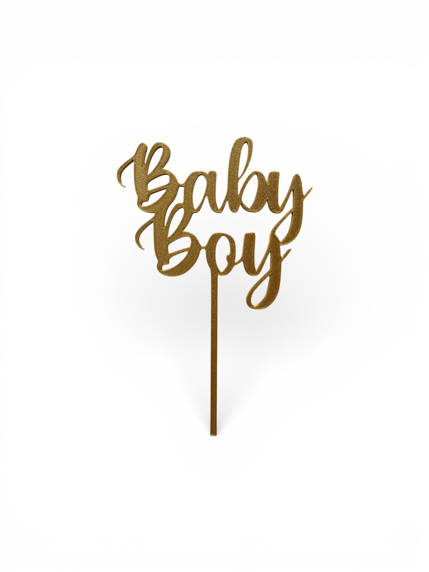 Cake Topper Baby Boy - Guld/Silver