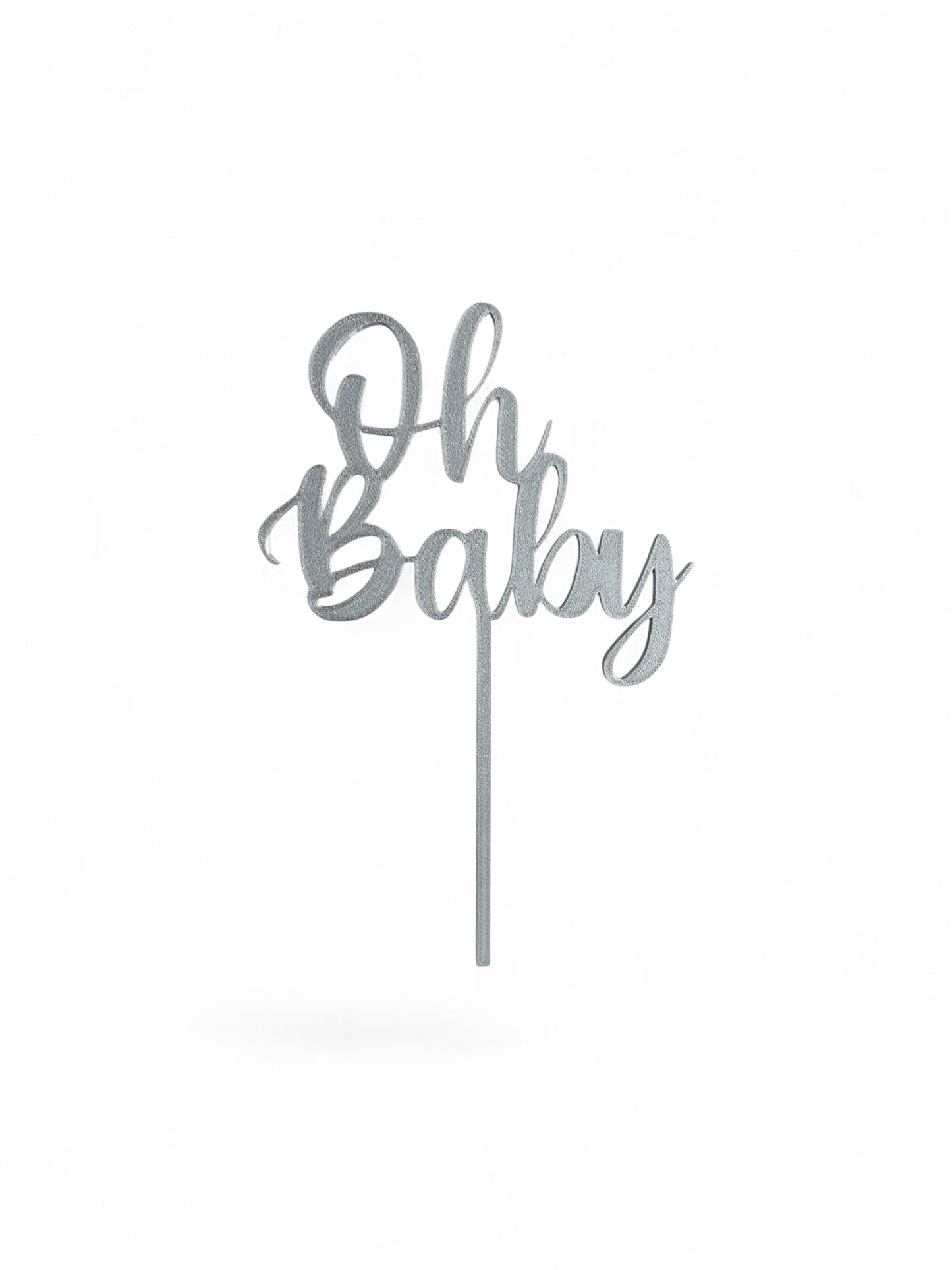 Cake Topper Oh Baby - Guld/Silver