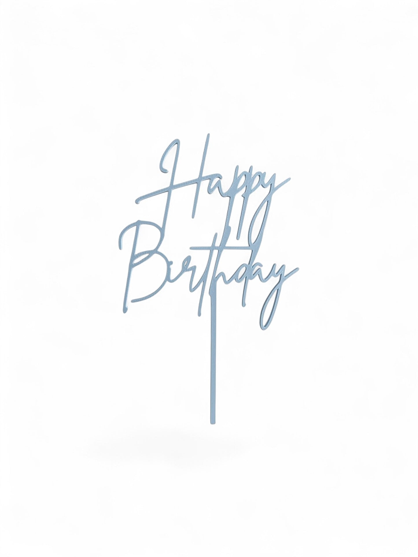 Cake Topper Happy Birthday - Blå