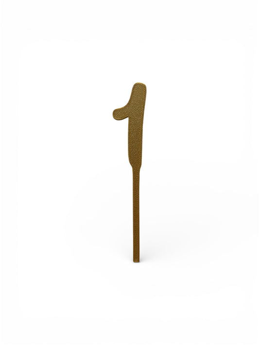 Cake Topper Siffra - 1 Guld/Silver