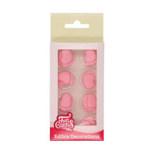 FunCakes Ätbara Babyfötter - Rosa 16st