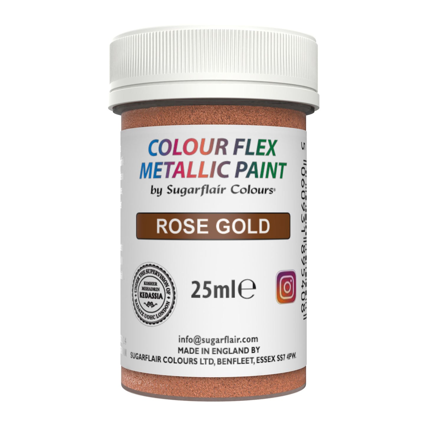 Sugarflair Ätbar Metallisk Färg - Rose Gold