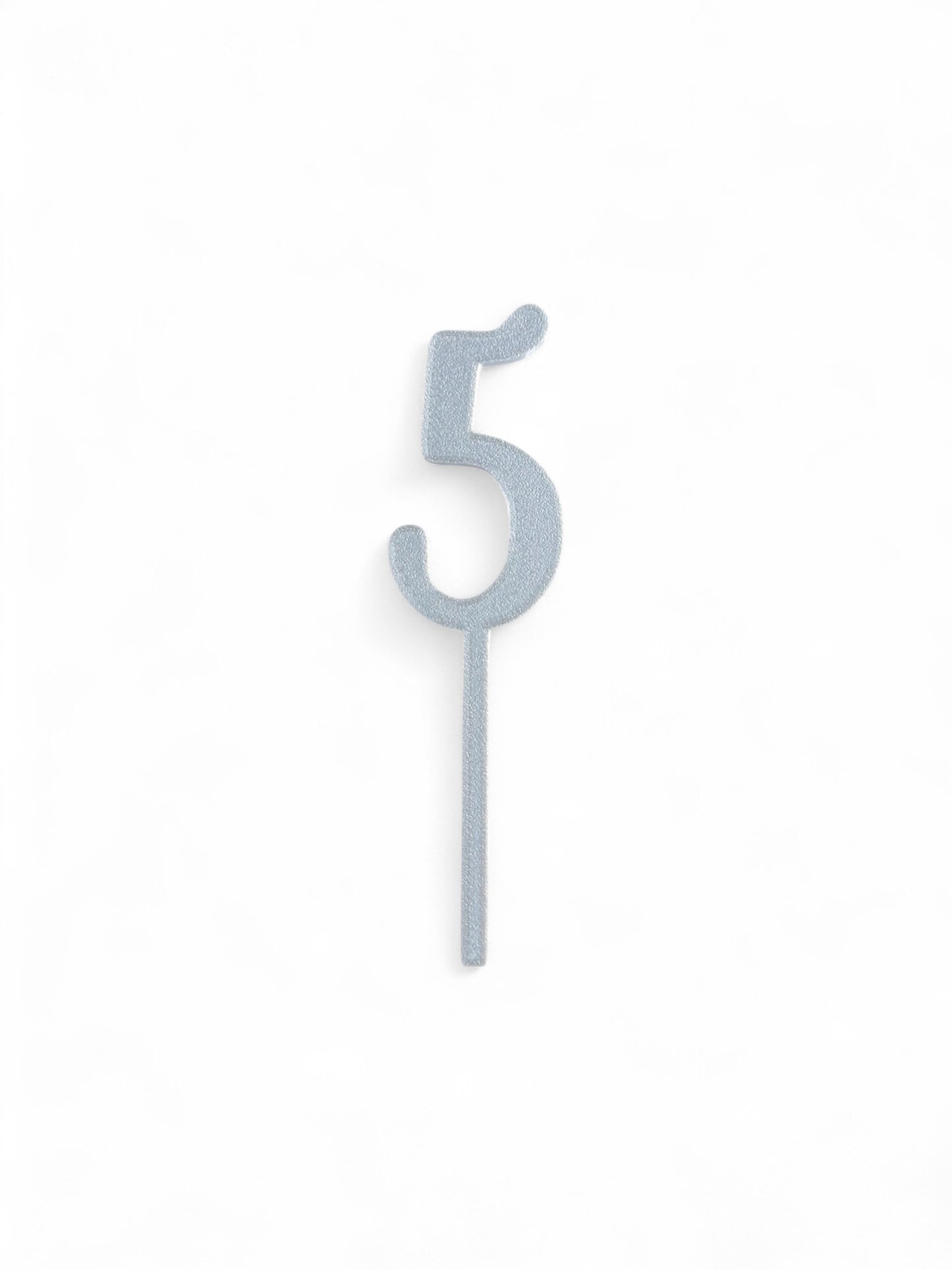 Cake Topper Siffra - 5 Guld/Silver