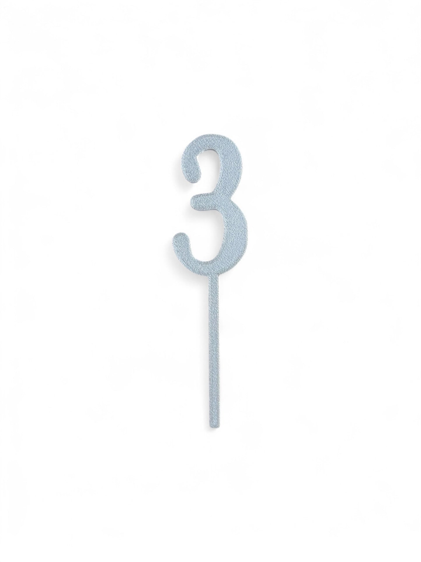 Cake Topper Siffra - 3 Guld/Silver