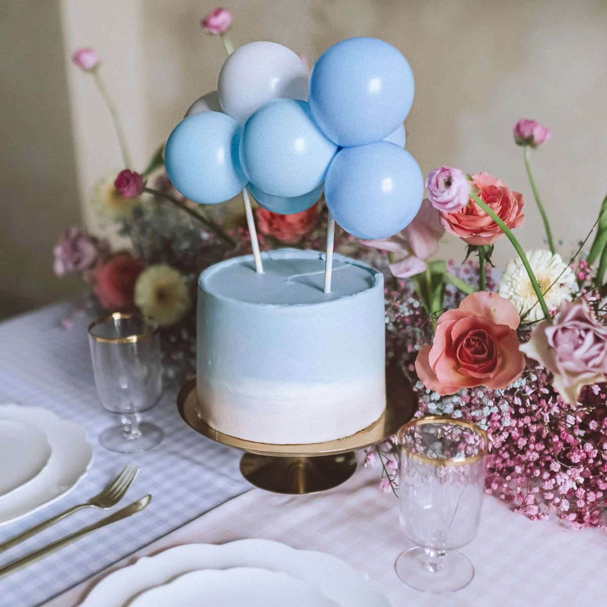Cake Topper Ballonger - Blå